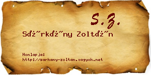 Sárkány Zoltán névjegykártya