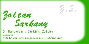 zoltan sarkany business card