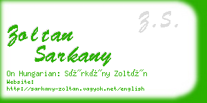 zoltan sarkany business card